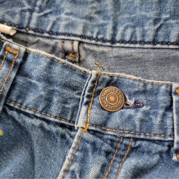 Vintage 70s Levis 18739-0514 Orange Tab Striaght Leg Jeans Size 29×34 Super cute - Picture 6 of 9
